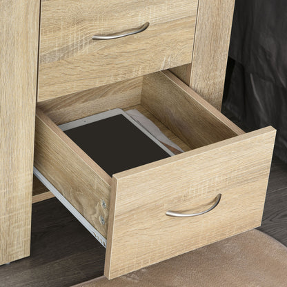 Nightstand Bedside Table with Drawers and Modern Style Side Table for Bedroom Living Room 48x39x54 cm Natural