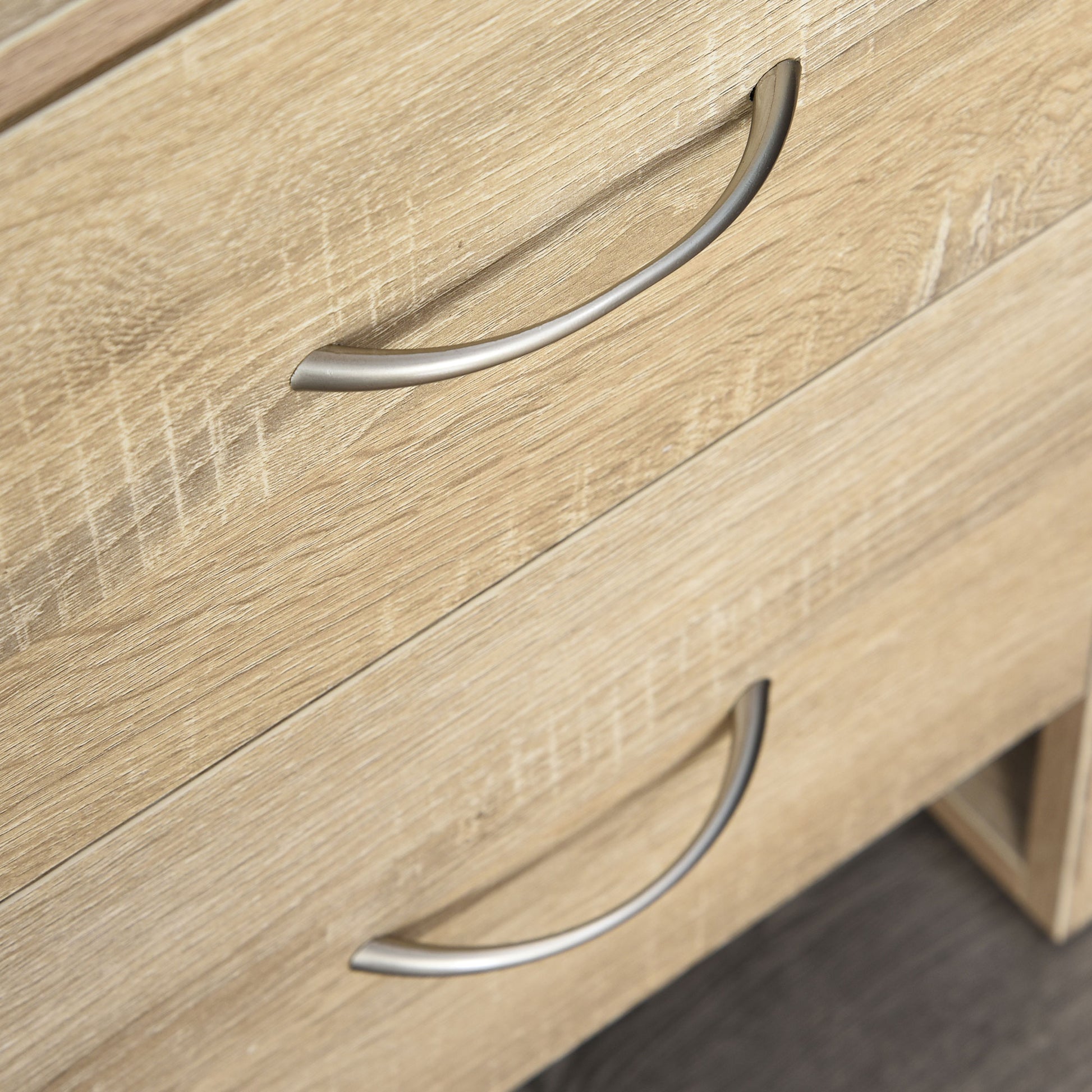 Nightstand Bedside Table with Drawers and Modern Style Side Table for Bedroom Living Room 48x39x54 cm Natural