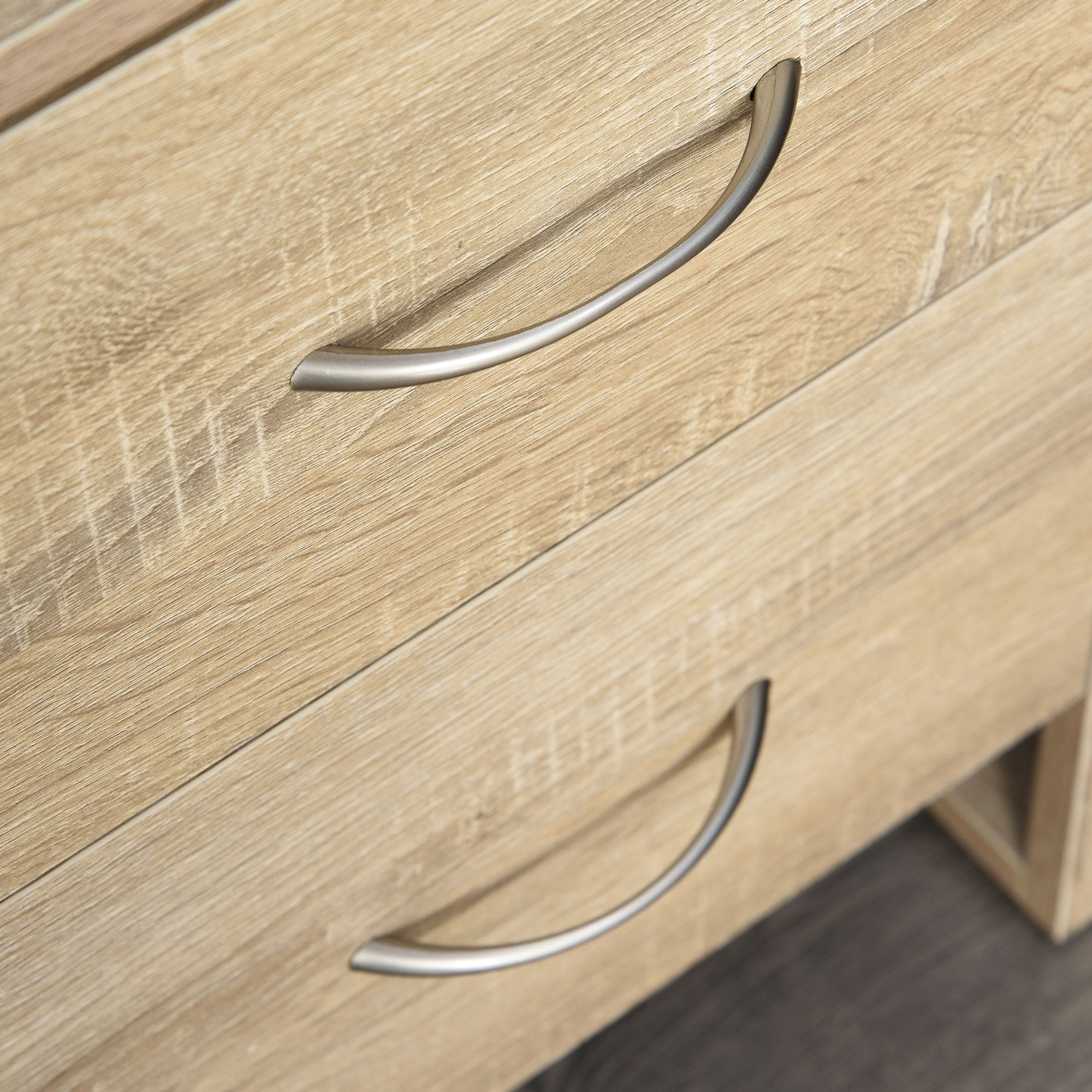 Nightstand Bedside Table with Drawers and Modern Style Side Table for Bedroom Living Room 48x39x54 cm Natural