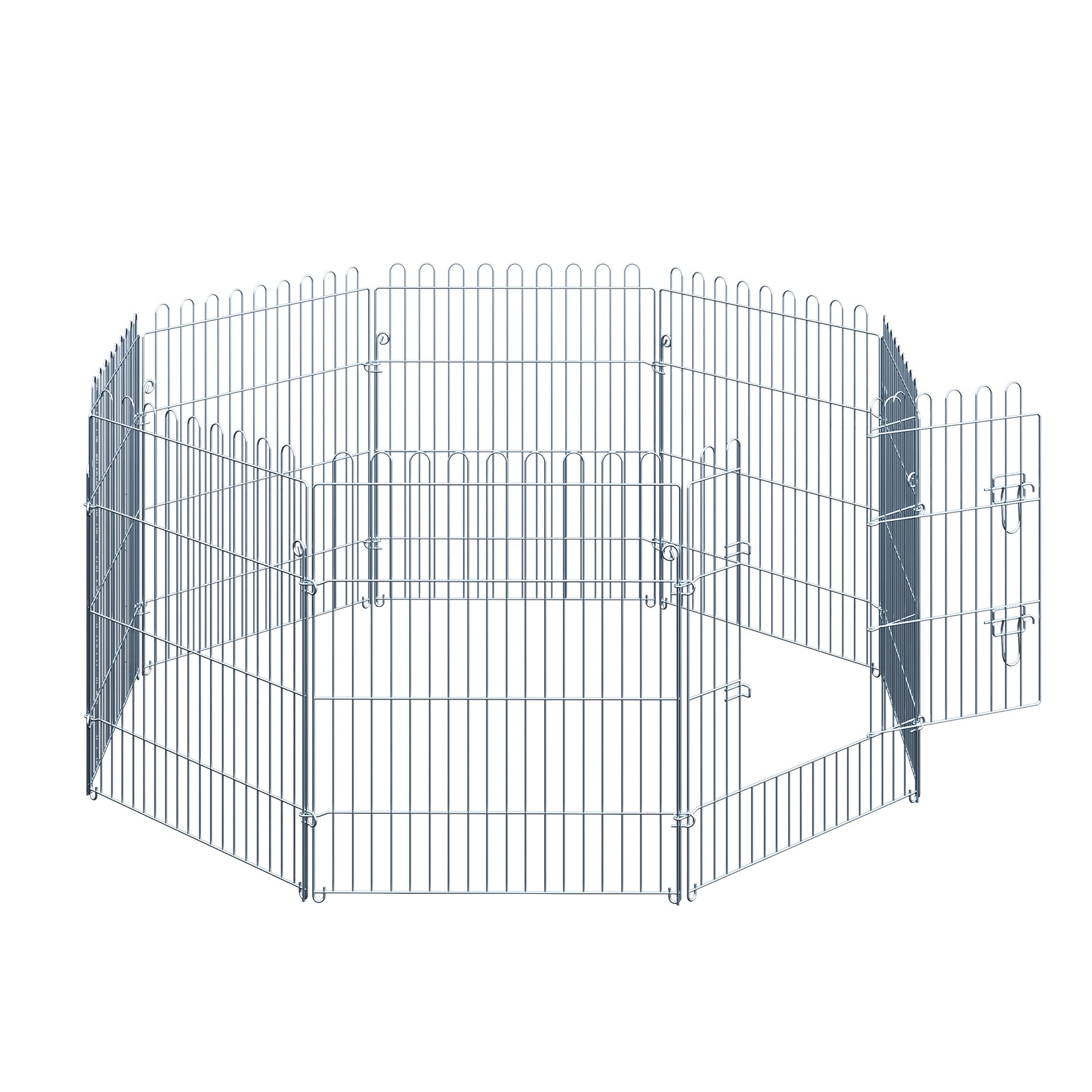 Puppy Playpen Puppy Enclosure Puppy Fence Playpen Puppy Gate for Pets 8-piece W63 x H76 cm