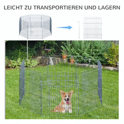 Puppy Playpen Puppy Enclosure Puppy Fence Playpen Puppy Gate for Pets 8-piece W63 x H76 cm