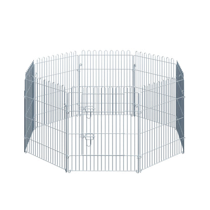 Puppy Playpen Puppy Enclosure Puppy Fence Playpen Puppy Gate for Pets 8-piece W63 x H76 cm