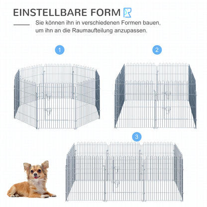 Puppy Playpen Puppy Enclosure Puppy Fence Playpen Puppy Gate for Pets 8-piece W63 x H76 cm