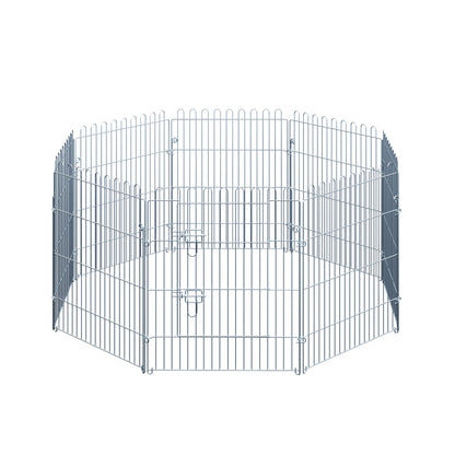 Puppy Playpen Puppy Enclosure Puppy Fence Playpen Puppy Gate for Pets 8-piece W63 x H76 cm