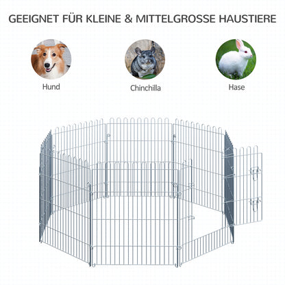 Puppy Playpen Puppy Enclosure Puppy Fence Playpen Puppy Gate for Pets 8-piece W63 x H76 cm
