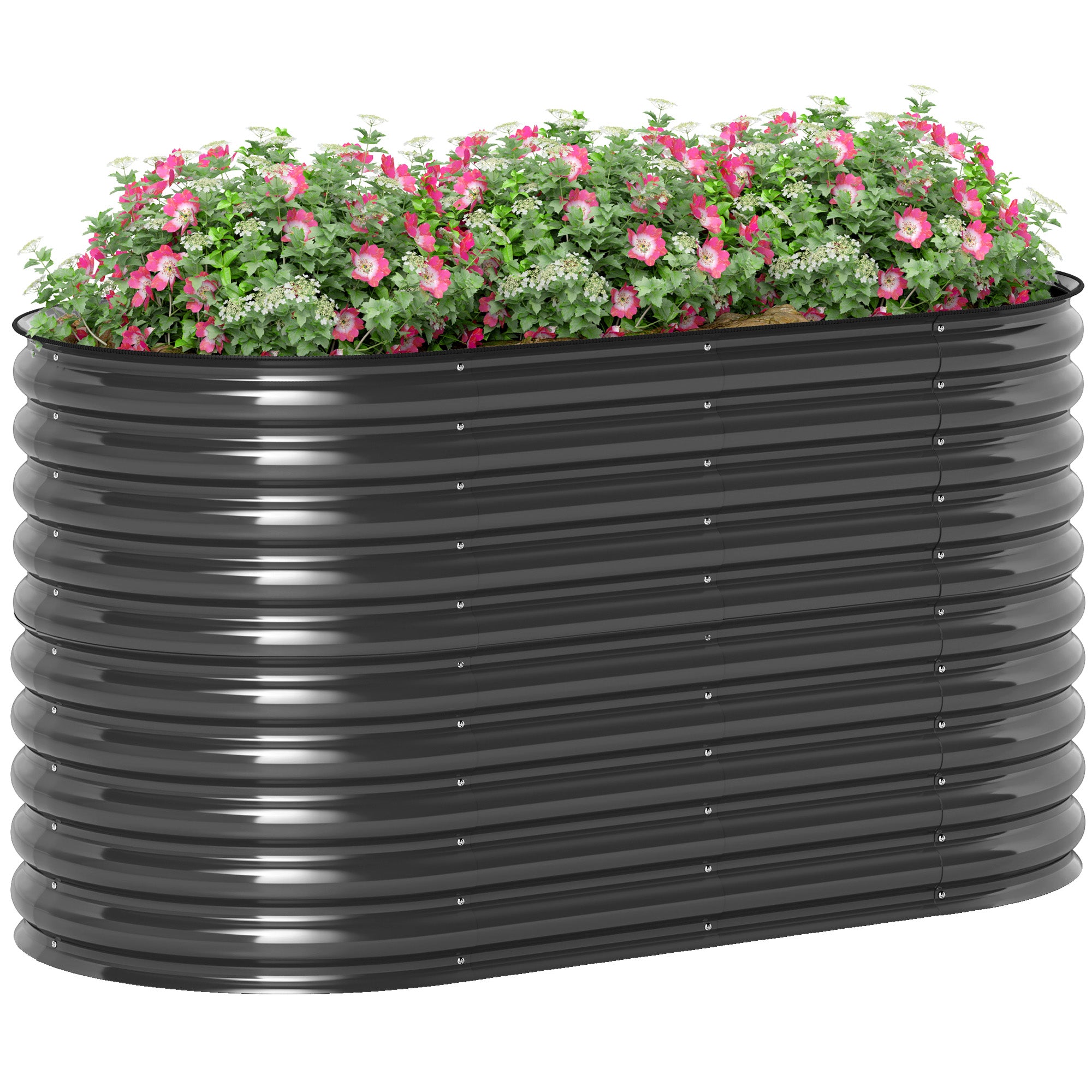 Steel Raised Garden Bed, Planting Bed Cold Frame Garden Bed Stackable Planter Box Stackable Plant Box 160x80x80cm Vegetable Bed for Garden Balcony Terrace, Planter for Flowers, Plants