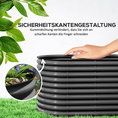 Steel Raised Garden Bed, Planting Bed Cold Frame Garden Bed Stackable Planter Box Stackable Plant Box 160x80x80cm Vegetable Bed for Garden Balcony Terrace, Planter for Flowers, Plants