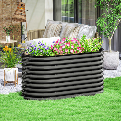 Steel Raised Garden Bed, Planting Bed Cold Frame Garden Bed Stackable Planter Box Stackable Plant Box 160x80x80cm Vegetable Bed for Garden Balcony Terrace, Planter for Flowers, Plants