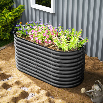 Steel Raised Garden Bed, Planting Bed Cold Frame Garden Bed Stackable Planter Box Stackable Plant Box 160x80x80cm Vegetable Bed for Garden Balcony Terrace, Planter for Flowers, Plants