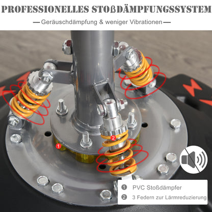 Standing Punching Bag Adult Freestanding Boxing Training Equipment Box Partner Boxing Assistant Training with Suction Cup Black+Red 60x60x180 cm