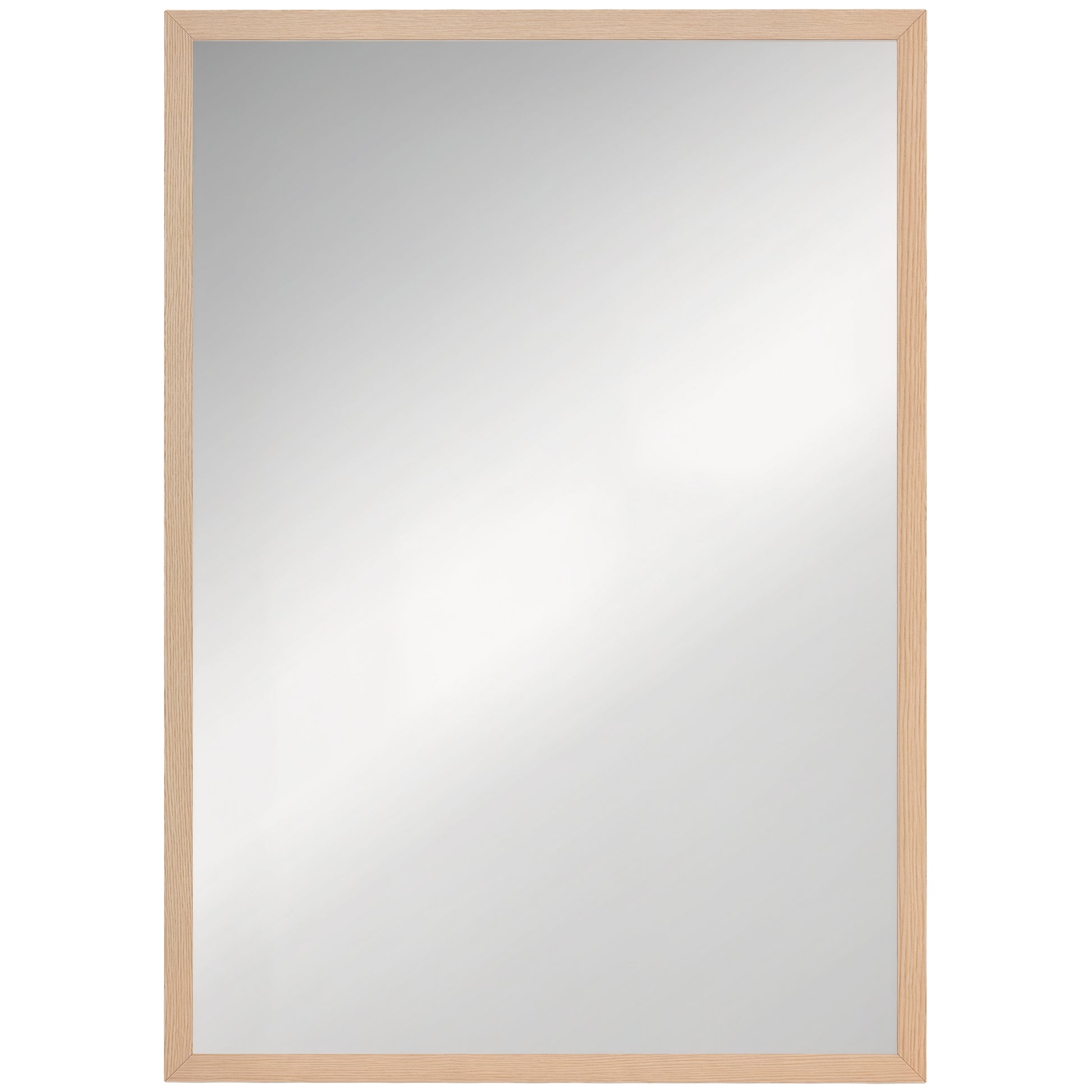 Wall Mirror Bathroom Mirror 50x70 cm Rectangular Decorative Mirror for Living Room Entrance Hallway Horizontal or Vertical Natural