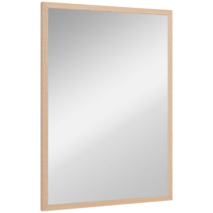 Wall Mirror Bathroom Mirror 50x70 cm Rectangular Decorative Mirror for Living Room Entrance Hallway Horizontal or Vertical Natural