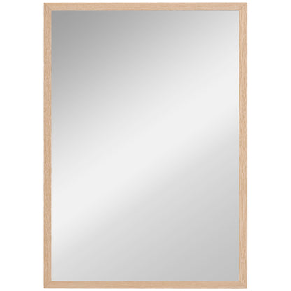 Wall Mirror Bathroom Mirror 50x70 cm Rectangular Decorative Mirror for Living Room Entrance Hallway Horizontal or Vertical Natural