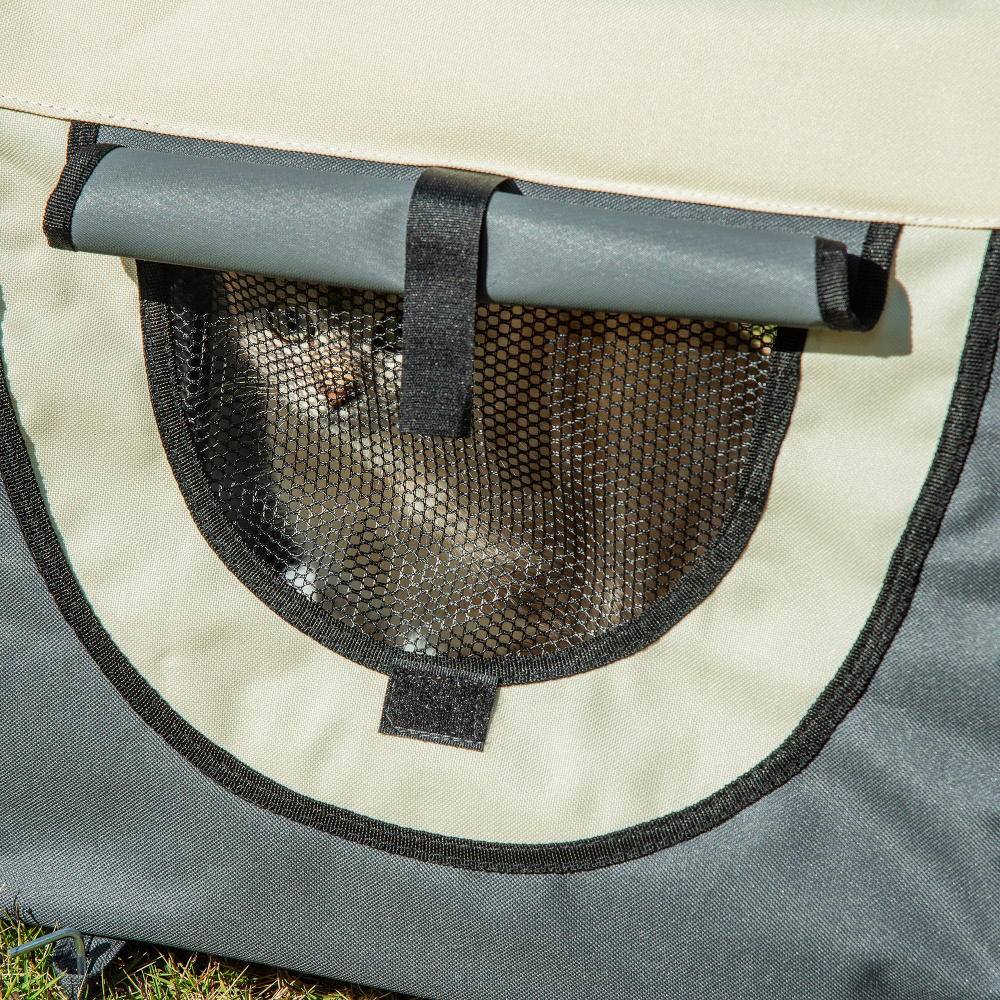 Foldable Pet Carrier in Oxford with Removable Washable Cushion and Carry Bag, 46x36x41cm, Dark Grey