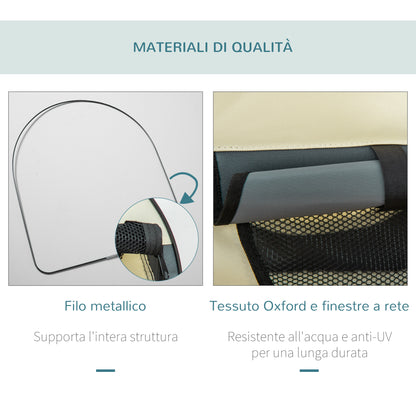 Foldable Pet Carrier in Oxford with Removable Washable Cushion and Carry Bag, 46x36x41cm, Dark Grey