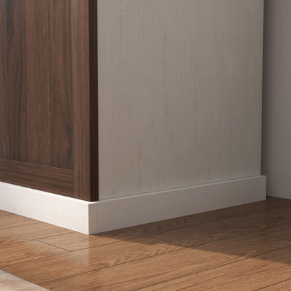 3 in 1 Entryway Coat Rack with Shoe Storage Bench, Space-Saving Floor Coat Rack with 4 Hooks and Storage Bench, in MDF, for Hallway, Bedroom, 71.5x39.5x170 cm, White and Brown