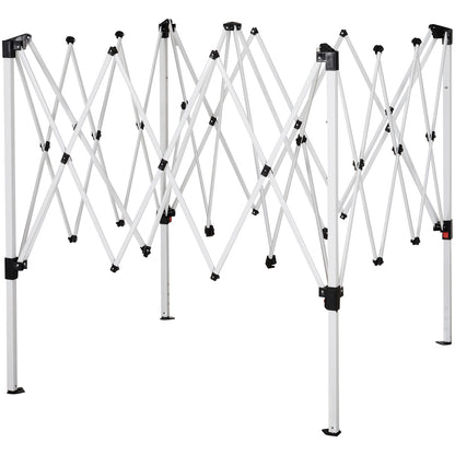 2.4x2.4m Foldable Pavilion with UV Protection, Party Tent Including Carry Bag for Garden, Balcony, Steel Gray