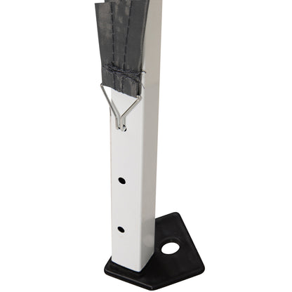 2.4x2.4m Foldable Pavilion with UV Protection, Party Tent Including Carry Bag for Garden, Balcony, Steel Gray