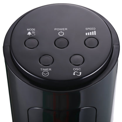 Silent 45W Tower Fan, Standing Fan for Bedroom with 3 Modes 3 Speeds, Remote Control, 70° Oscillation, Timer and LED Display, 96 cm Black