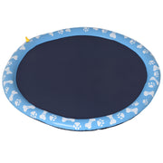 150 cm Sprinkler Mat Dog Inflatable Splash Pad Non-Slip Water Play Mat Water Mat Play Mat Splash Pool Water Sprinkler Dog Pool for Pets Summer Garden