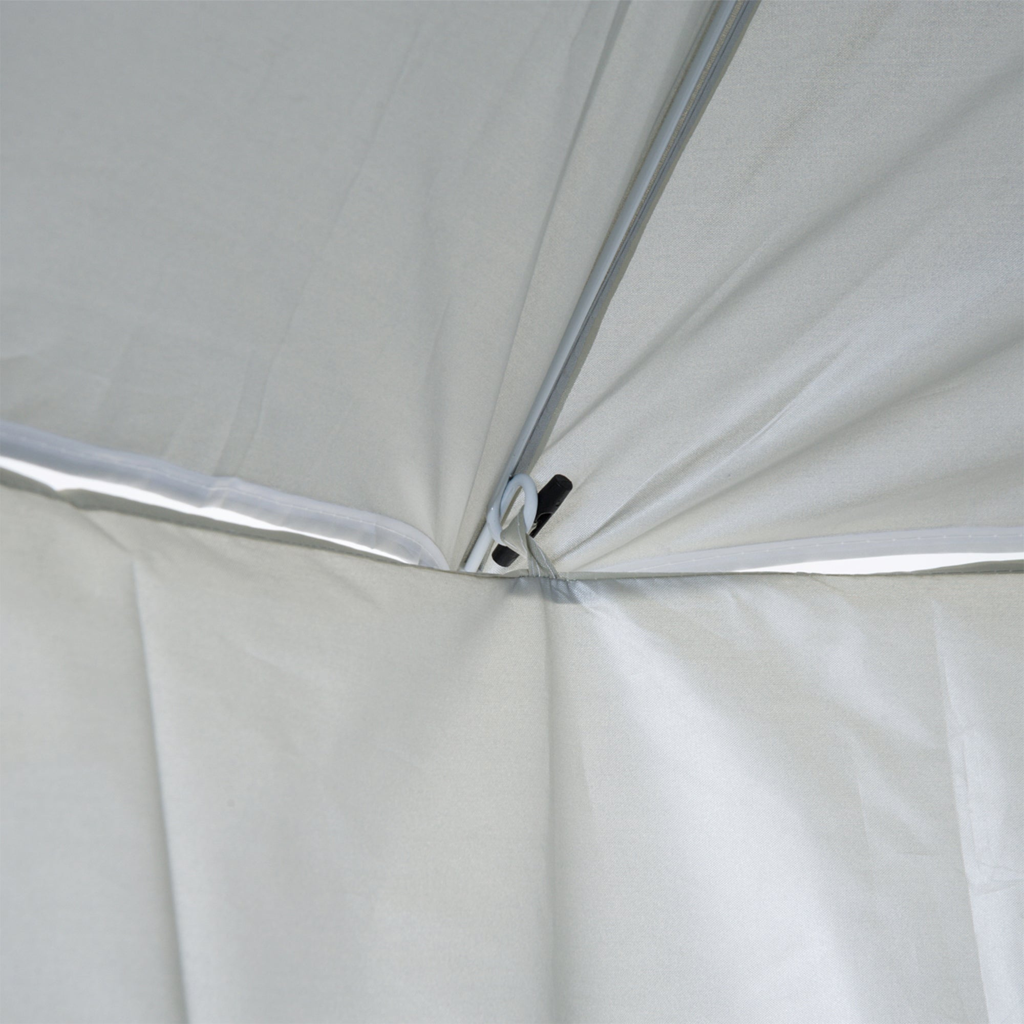 Beach Umbrella Ø 2.2 x 2.2m UV Protection Carry Bag, Stakes, and Weights Integrated Cream
