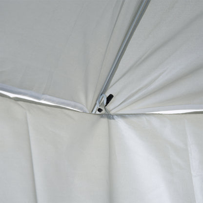 Beach Umbrella Ø 2.2 x 2.2m UV Protection Carry Bag, Stakes, and Weights Integrated Cream
