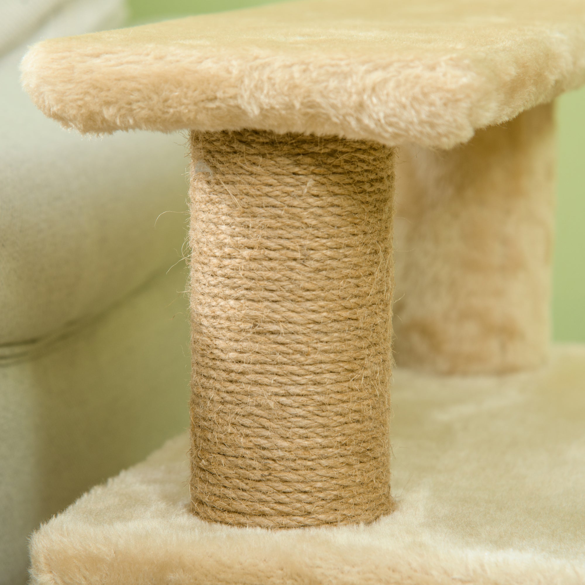 Dog Stairs 3/4 Steps 66 cm High Pet Stairs with Sleeping Den, Ramp, Play Ball, Cat Stairs for medium-sized Cat Dog Ramp Accessory for Bed, Sofa, Couch, Beige