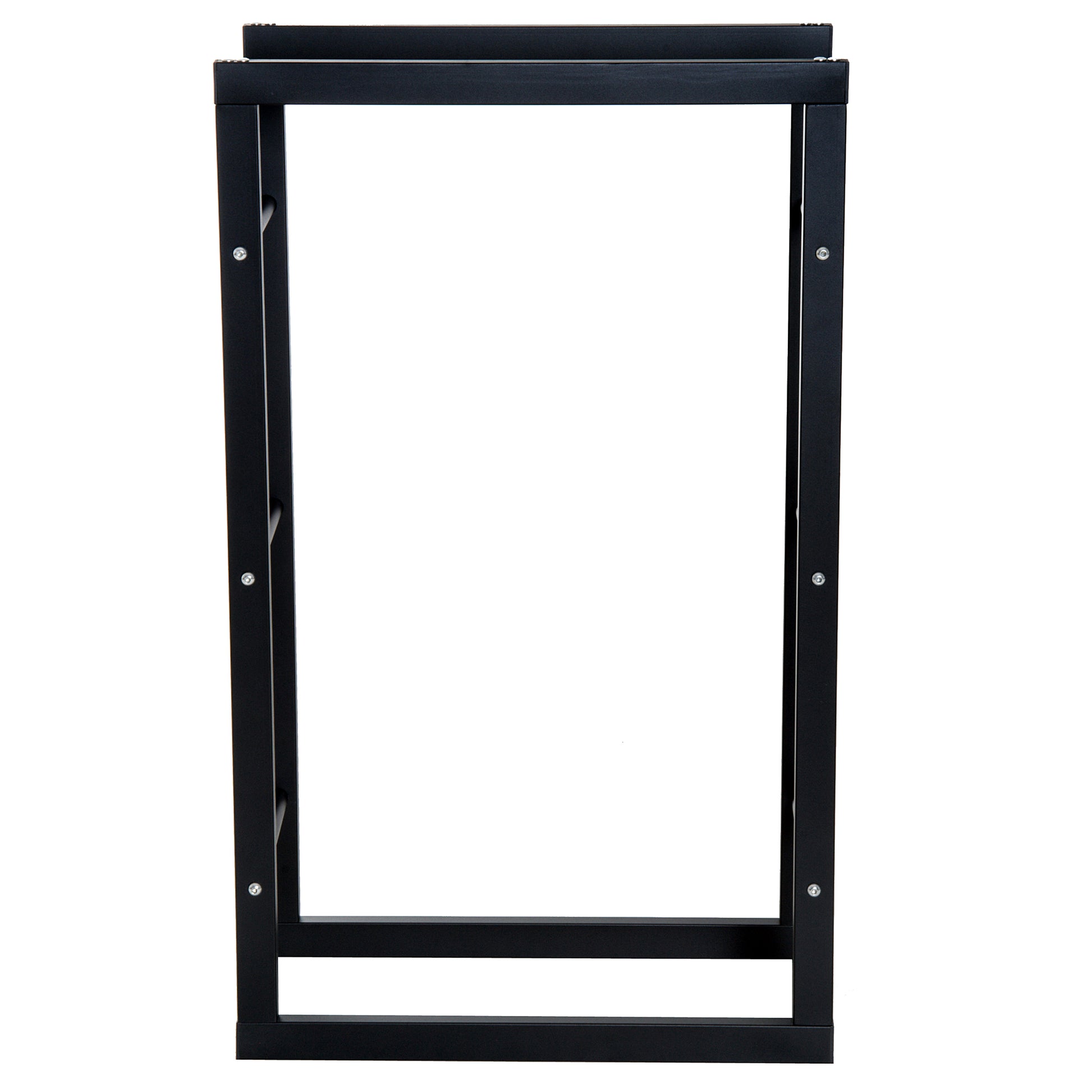 Firewood Rack Metal 60 x 25 x 100 cm Firewood Storage Aid Steel Frame up to 100kg Fireplace Wood Stand Outdoor Wood Rack Firewood Holder for Garden Terrace Outside Black