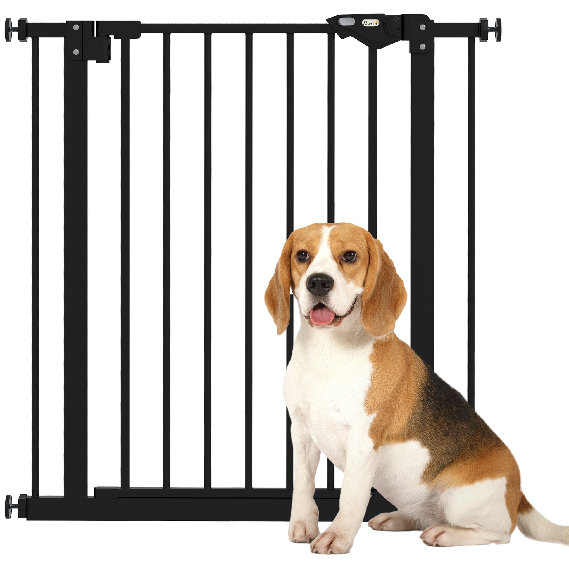 Door Guard Stair Guard Door Guard without Drilling Stair Guard for Widths 74-80 cm Swivel on Both Sides Metal Black