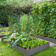 Large Capacity Rectangular Metal Garden Planter 180 x 90 x 29.5 cm with Stakes for Tomatoes and Climbing Plants