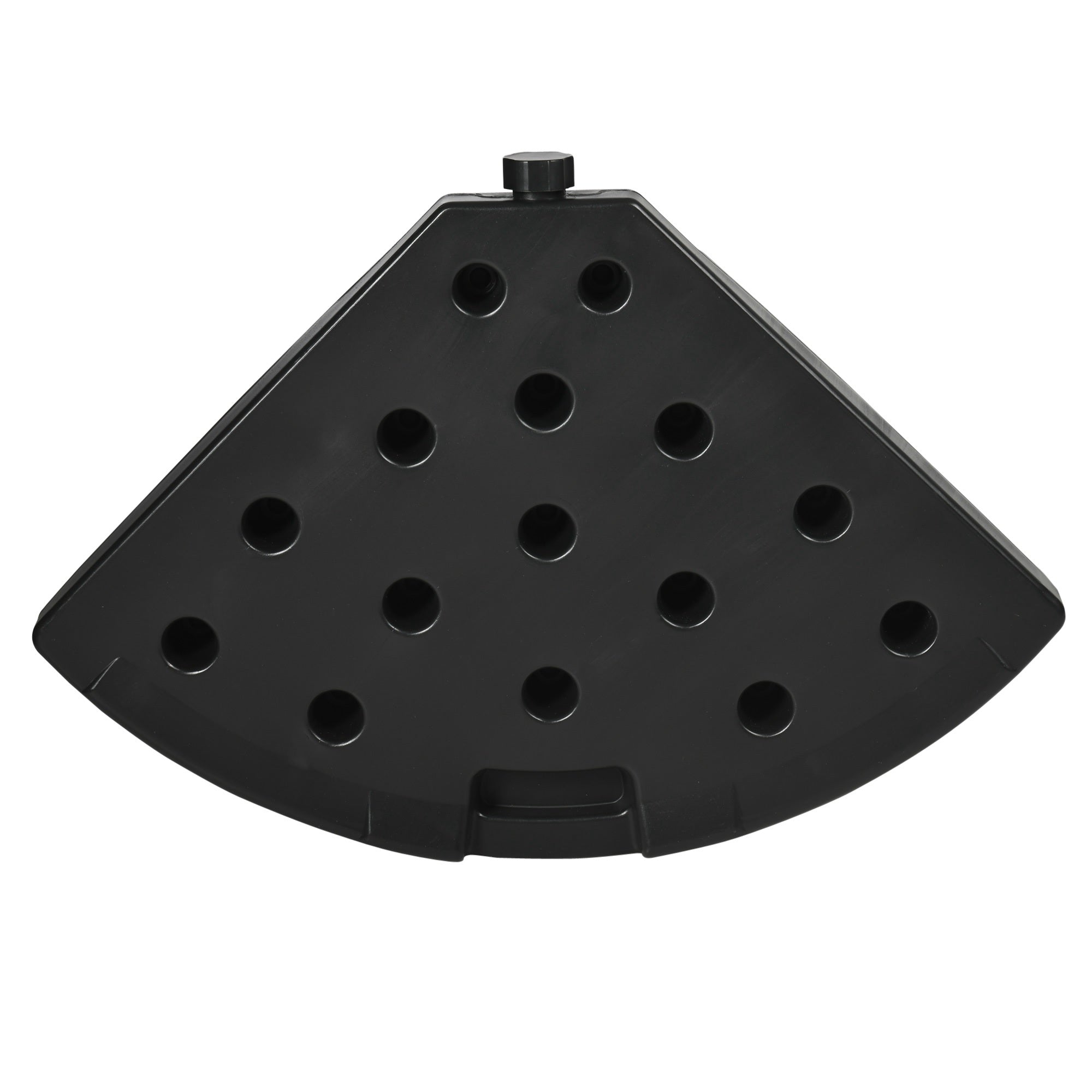 4-Piece Cantilever Umbrella Weight Base, Weatherproof, Fillable with 52kg of Water or 68kg of Sand, HDPE, Black