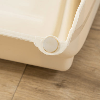 Foldable Pet Staircase with 4 Steps for Dogs Cats Portable with Non-Slip Mats for Bed Sofa Load 20 kg 62x38x49.5 cm Beige