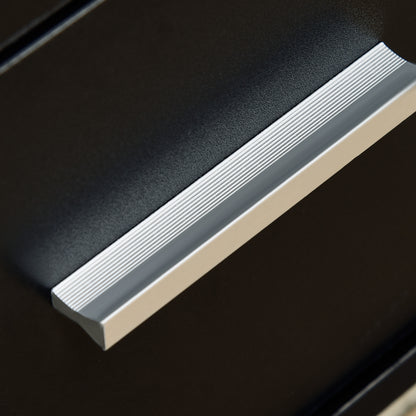 Office Cabinet Mobile File Cabinet with 3 Lockable Drawers 40 x 40 x 61.5 cm Black