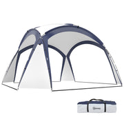 Event Shelter 3.5 x 3.5m Pavilion with Hook Door, Rain Protection with Sturdy Steel Poles, Garden Pavilion with UV Protection, Party Tent Sunshade for Camping, Garden Festivals Cream White
