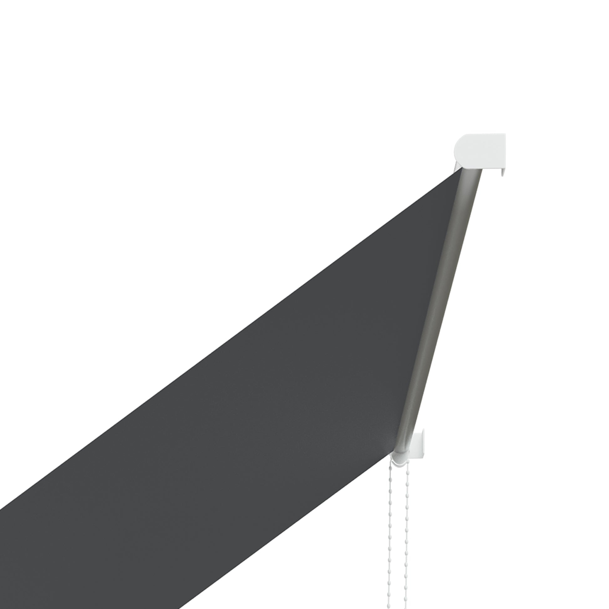 Manual Window Awning 150x120 cm Retractable Outdoor Awning with Aluminum Frame Adjustable Tilt Angle Anti-UV and Waterproof Dark Gray