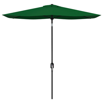 Patio Umbrella 10x6 ft Outdoor Terrace Umbrella with Adjustable Angle Aluminum Mast and UV 50+ Protection Umbrella for Garden Patio Green
