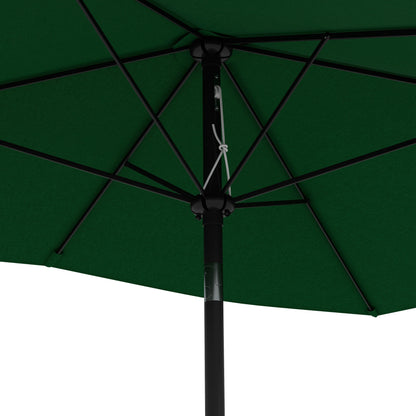 Patio Umbrella 10x6 ft Outdoor Terrace Umbrella with Adjustable Angle Aluminum Mast and UV 50+ Protection Umbrella for Garden Patio Green