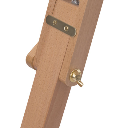 Artist Easel on Folding Stand with Paint Box Storage Adjustable Height Beech Wood Light Color