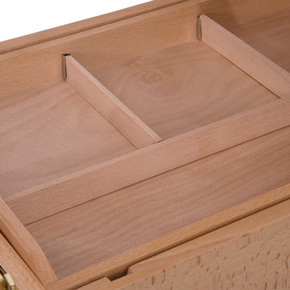 Artist Easel on Folding Stand with Paint Box Storage Adjustable Height Beech Wood Light Color