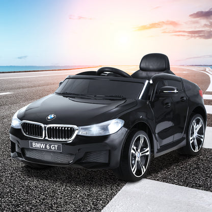 Electric Car BMW 6GT for Kids +3 Years Children's 6V Battery Vehicle with Remote Control Lights and Sounds MP3 USB Load 30 kg 106x64x51 cm Black
