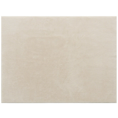 Long-Pile Washable Area Rug, 63 x 90.6 in (160 x 230 cm), Cream