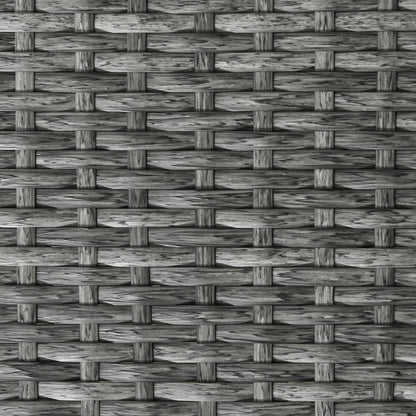 Poly Rattan Garden Furniture Set, Foldable Outdoor Seating for 2 Persons, 3-Piece Patio Furniture with 2 Chairs, Table, Weatherproof Patio Furniture for Garden, Patio, Grey