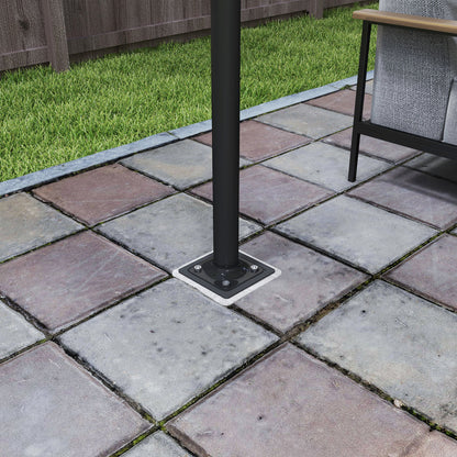 Concrete Umbrella Stand, Cantilever Umbrella Stand Umbrella Stand Square Umbrella Holder, Stand for Cantilever Umbrella 113/92 mm, Umbrella Weight for Balcony, Terrace, Garden, Dark Gray