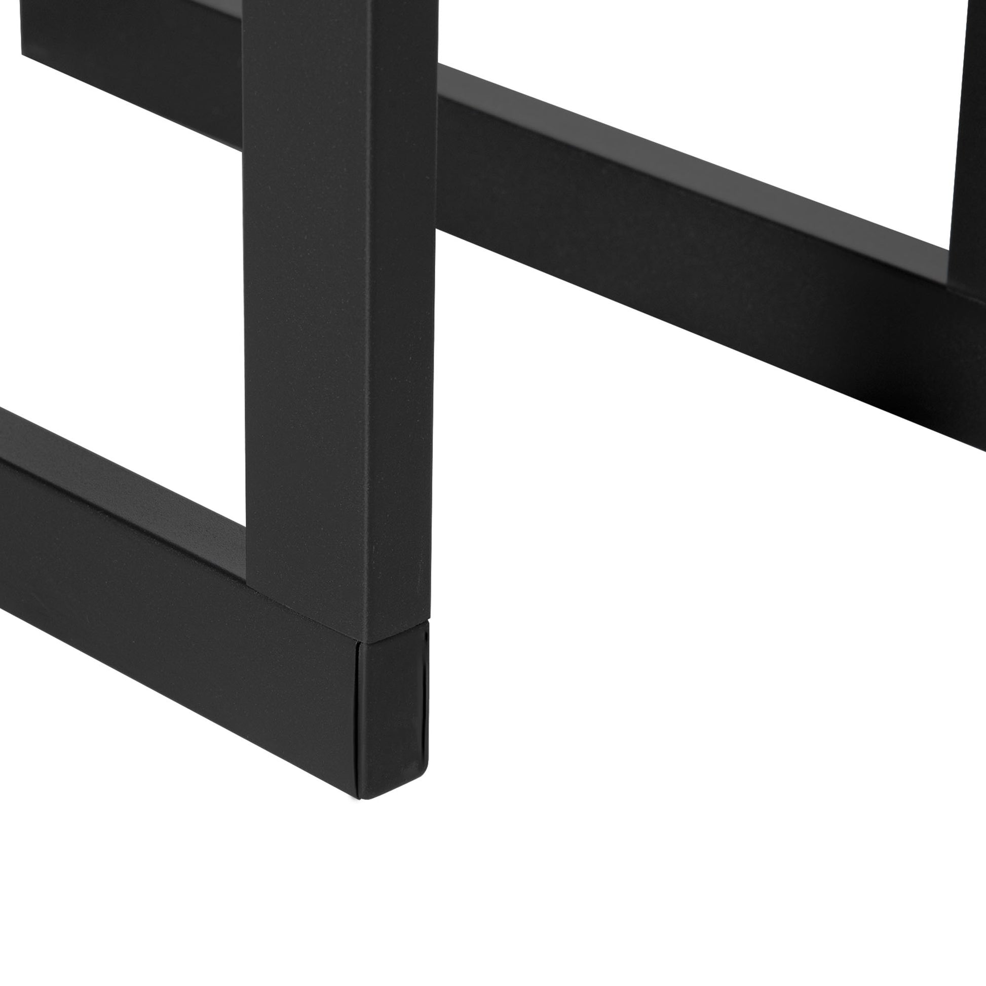 Firewood Rack Metal 40 x 25 x 100 cm Firewood Storage Aid Steel Frame up to 100kg Firewood Stacking Aid Outdoor Wood Rack Firewood Rack for Garden Terrace Outside Black