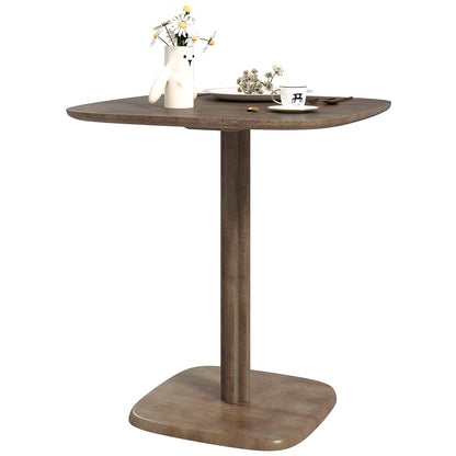 Dining Table for 4 persons modern style kitchen table with wood grain top, 70 x 70 cm, brown