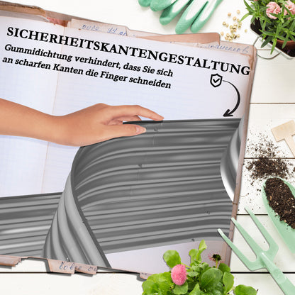 Metal Raised Bed, 3-Tier Planting Box, DIY Planter Box, Herb Bed with Safety Edges, Vegetable Bed for Garden, Balcony, Silver, 158 x 109 x 82 cm