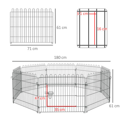 Puppy Playpen Puppy Fence Playpen Enclosure Puppy Gate 5 Sizes (Dimensions: 71x61cm)