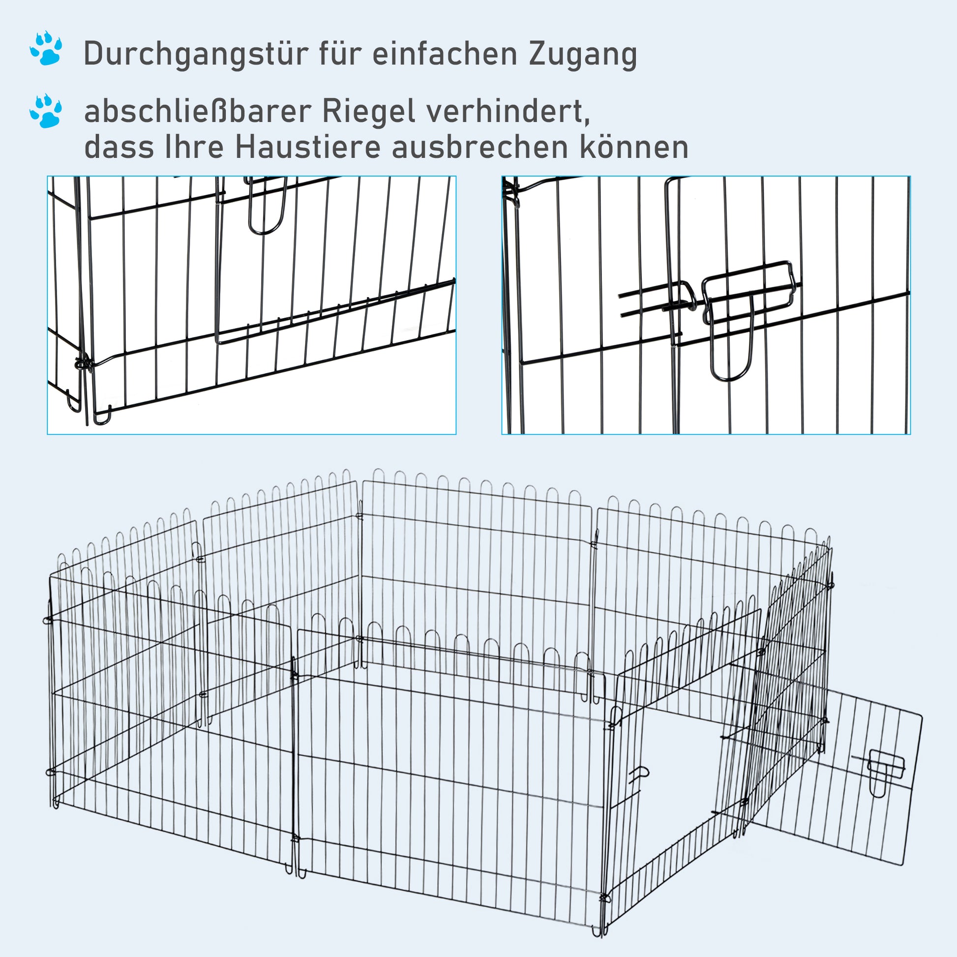 Puppy Playpen Puppy Fence Playpen Enclosure Puppy Gate 5 Sizes (Dimensions: 71x61cm)