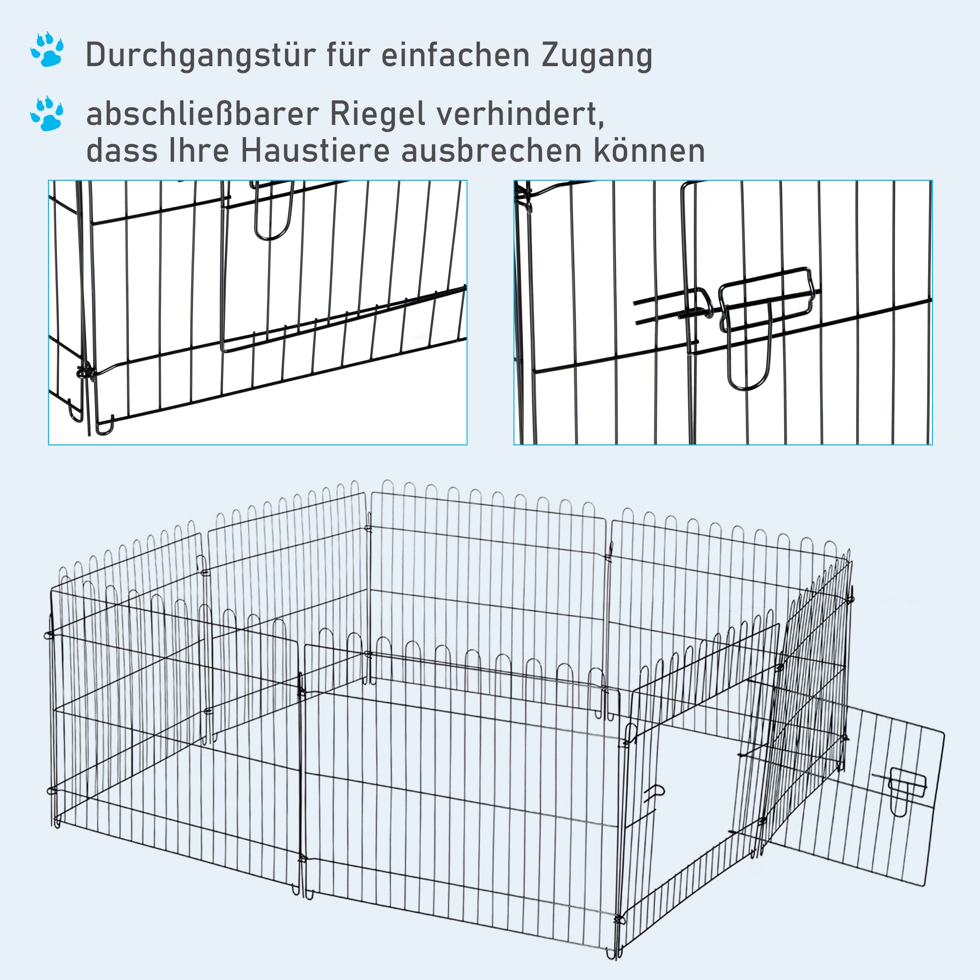 Puppy Playpen Puppy Fence Playpen Enclosure Puppy Gate 5 Sizes (Dimensions: 71x61cm)