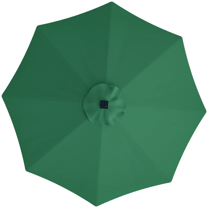 3m Umbrella Replacement Canopy Replacement Cover for Patio Umbrella with Top Vent UV 50+ Protection Polyester Outdoor Parasol Cover Green